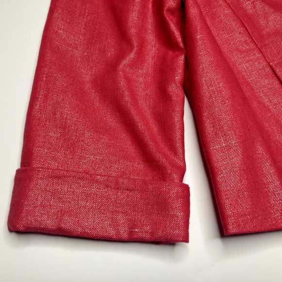 LAL Live A Little Linen Blend Blazer Coral Sz PL - Picture 4 of 8